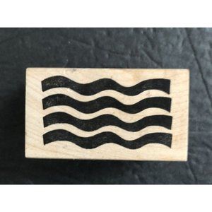 Rubber Soul Stamp Postmark Cancellation Wavy Ocean Waves Beach Summer
